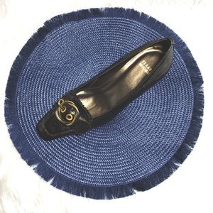 Stuart Weitzman Leather Bronze Color Kitten Heel Shoes